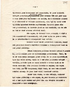 Záznam o slavnostní večeři československé delegace se sovětskou reprezentací v Kremlu, během které J. V. Stalin omlouval excesy Rudé armády na osvobozených územích a hovořil o nutnosti pevného spojenectví slovanských národů.